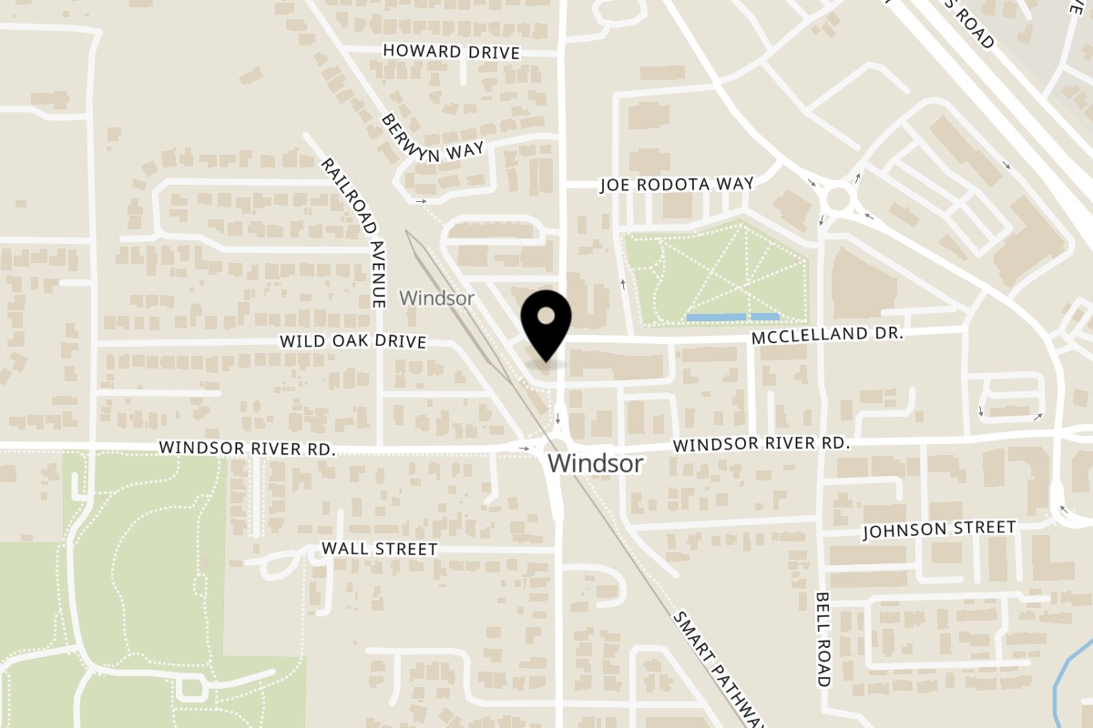 Map showing the location of The Publican on 9057 Windsor Rd in Windsor